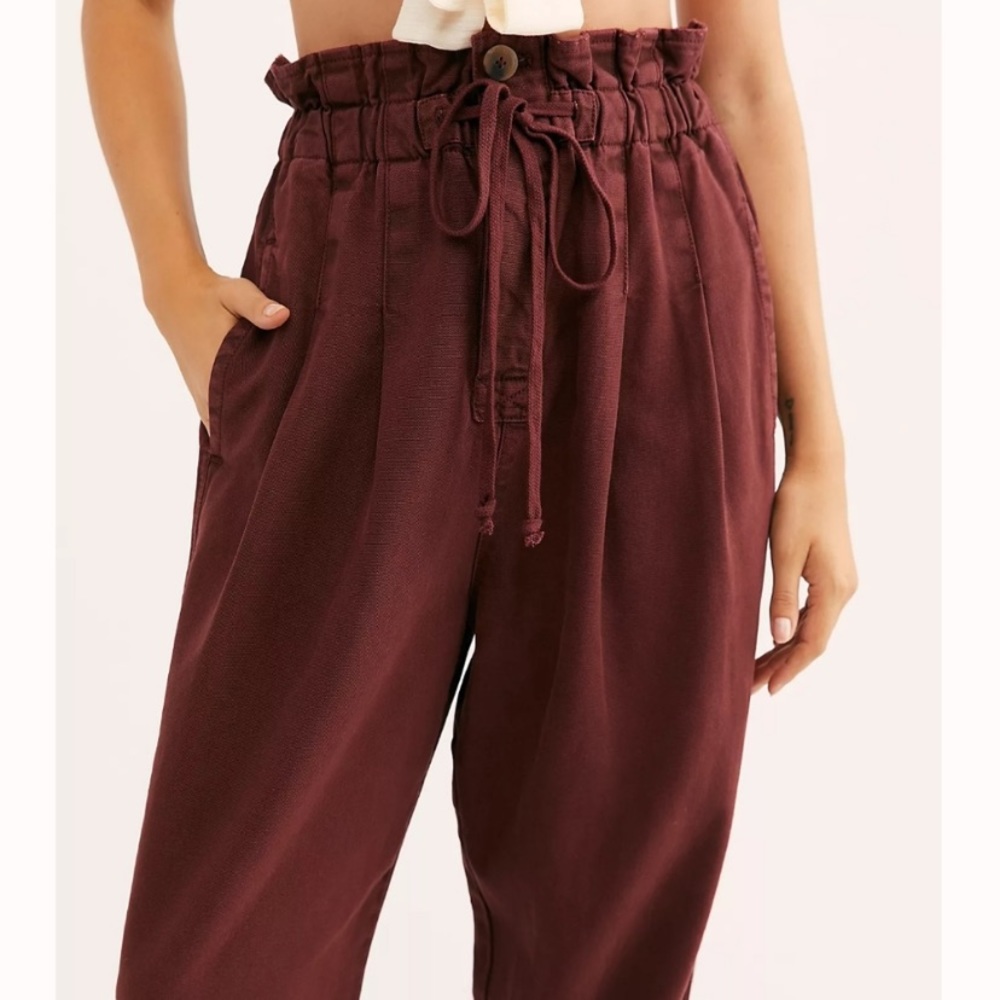 Free People | Vina Red Paperbag Pants